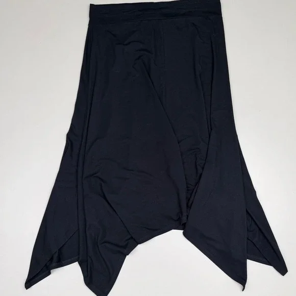 Denver Hayes Handkerchief Hem Skirt Black Whimsigoth Goth Witchy Midi Size M - Picture 2 of 6